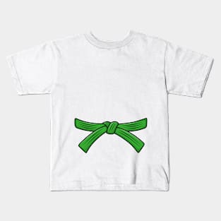 ITF Taekwon-Do costume Green belt 6th gup test Kids T-Shirt